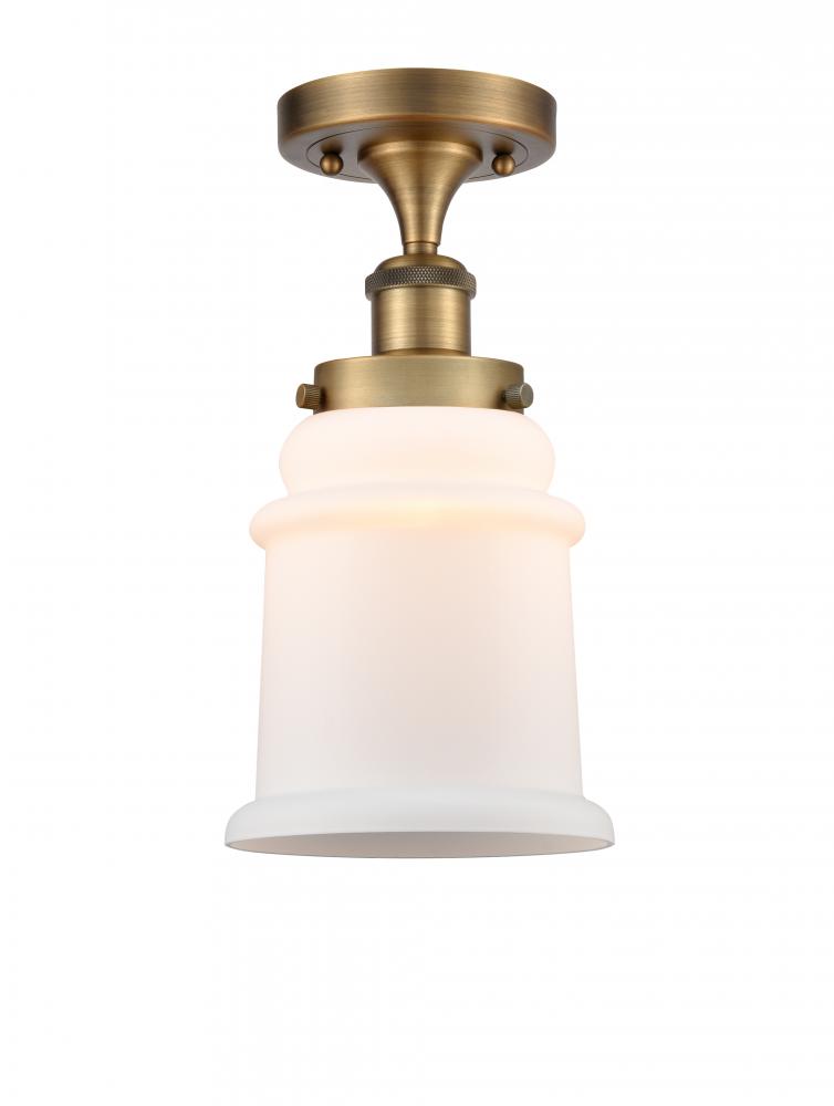 Canton - 1 Light - 6 inch - Brushed Brass - Semi-Flush Mount