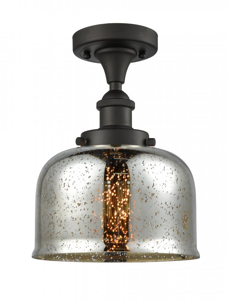 Bell - 1 Light - 8 inch - Oil Rubbed Bronze - Semi-Flush Mount