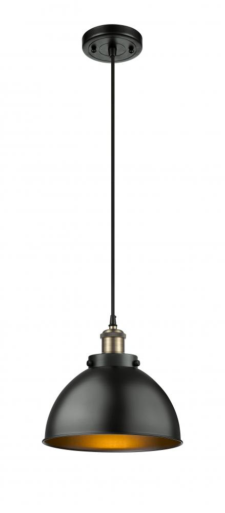Derby - 1 Light - 10 inch - Black Antique Brass - Cord hung - Mini Pendant