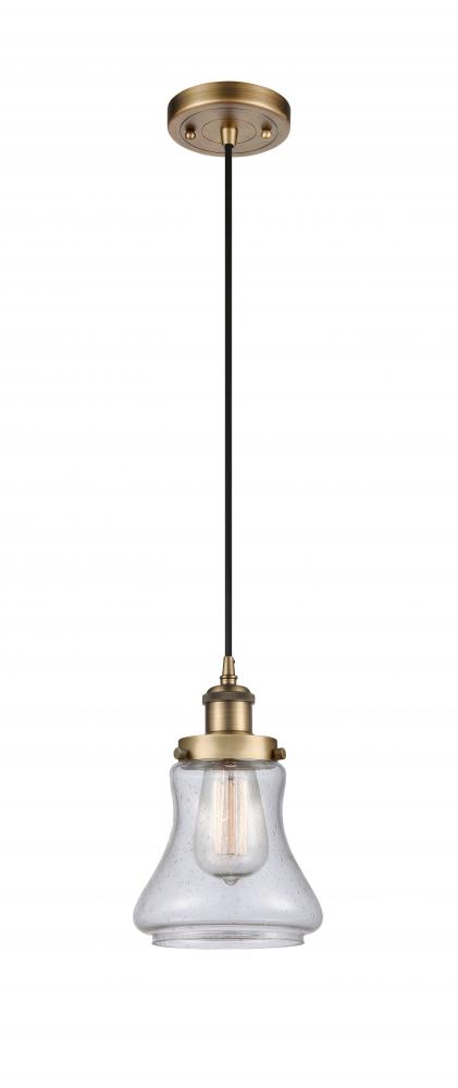 Bellmont - 1 Light - 6 inch - Brushed Brass - Cord hung - Mini Pendant