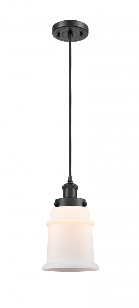 Canton - 1 Light - 6 inch - Matte Black - Cord hung - Mini Pendant