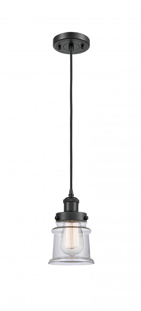 Canton - 1 Light - 6 inch - Matte Black - Cord hung - Mini Pendant