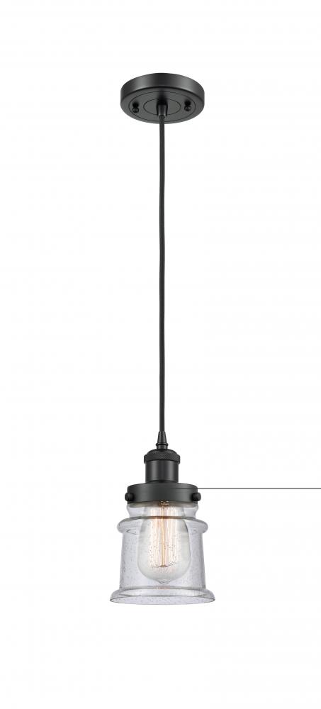 Canton - 1 Light - 6 inch - Matte Black - Cord hung - Mini Pendant