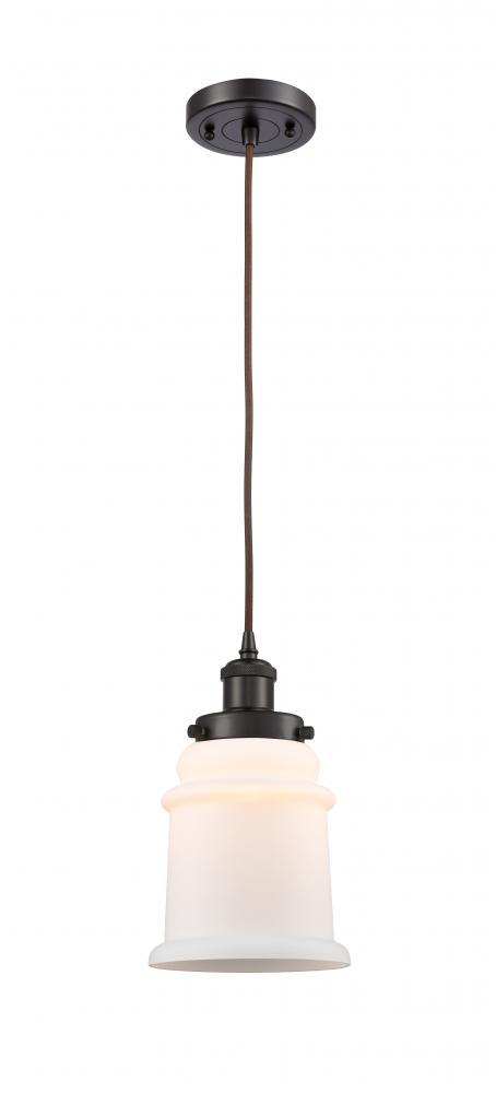 Canton - 1 Light - 6 inch - Oil Rubbed Bronze - Cord hung - Mini Pendant