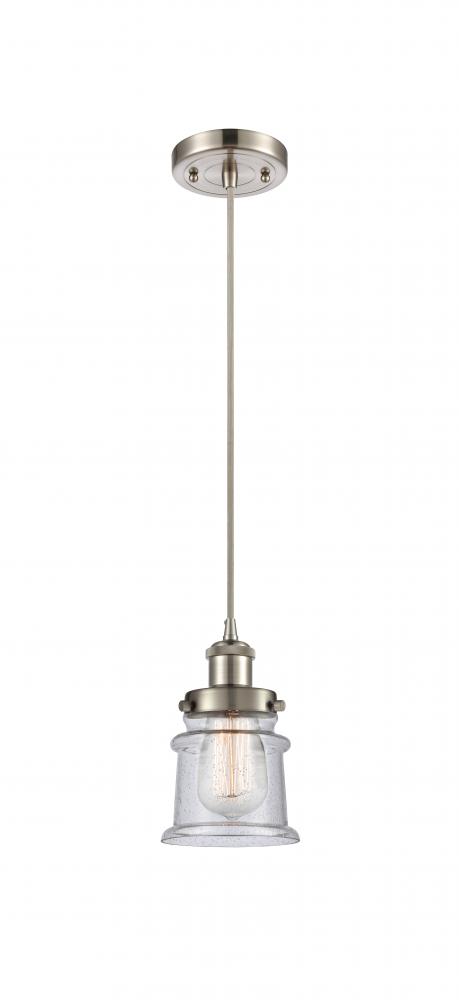 Canton - 1 Light - 6 inch - Brushed Satin Nickel - Cord hung - Mini Pendant