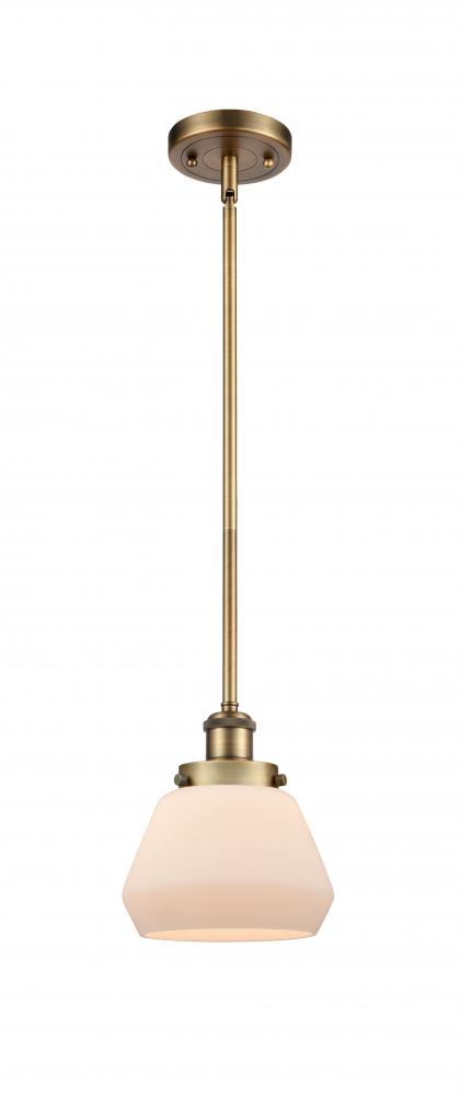 Fulton - 1 Light - 6 inch - Brushed Brass - Mini Pendant