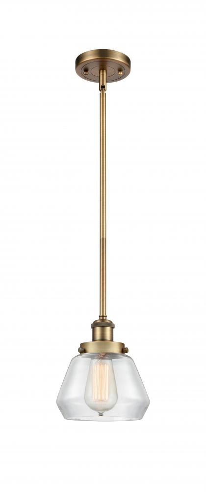 Fulton - 1 Light - 6 inch - Brushed Brass - Mini Pendant