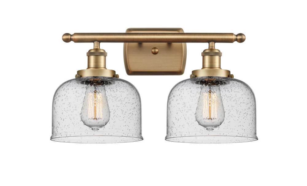 Bell - 2 Light - 18 inch - Brushed Brass - Bath Vanity Light