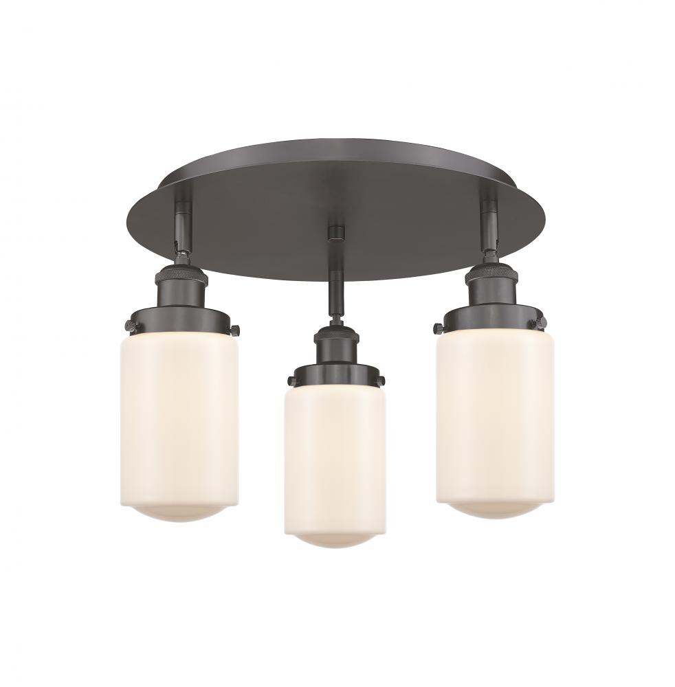 Dover - 3 Light - 16 inch - Oil Rubbed Bronze - Flush Mount