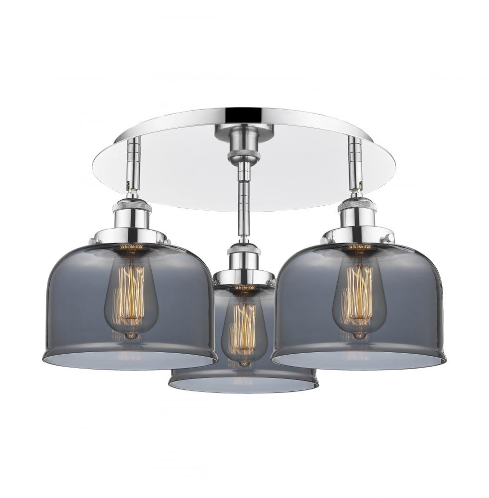 Cone - 3 Light - 20 inch - Polished Chrome - Flush Mount