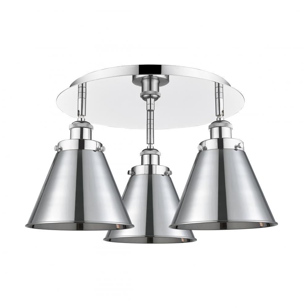 Ballston Urban - 3 Light - 20 inch - Polished Chrome - Flush Mount