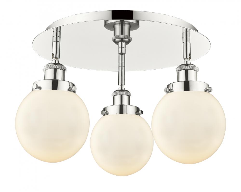 Beacon - 3 Light - 18 inch - Polished Nickel - Flush Mount