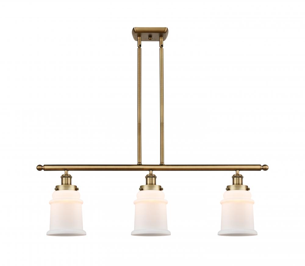 Canton - 3 Light - 36 inch - Brushed Brass - Stem Hung - Island Light