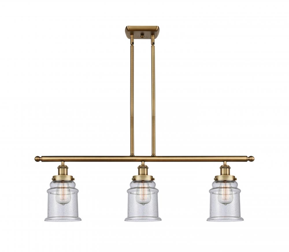 Canton - 3 Light - 36 inch - Brushed Brass - Stem Hung - Island Light