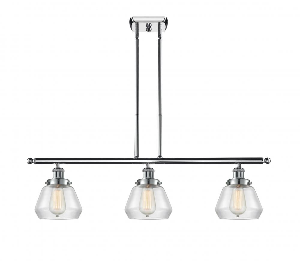 Fulton - 3 Light - 36 inch - Polished Chrome - Stem Hung - Island Light