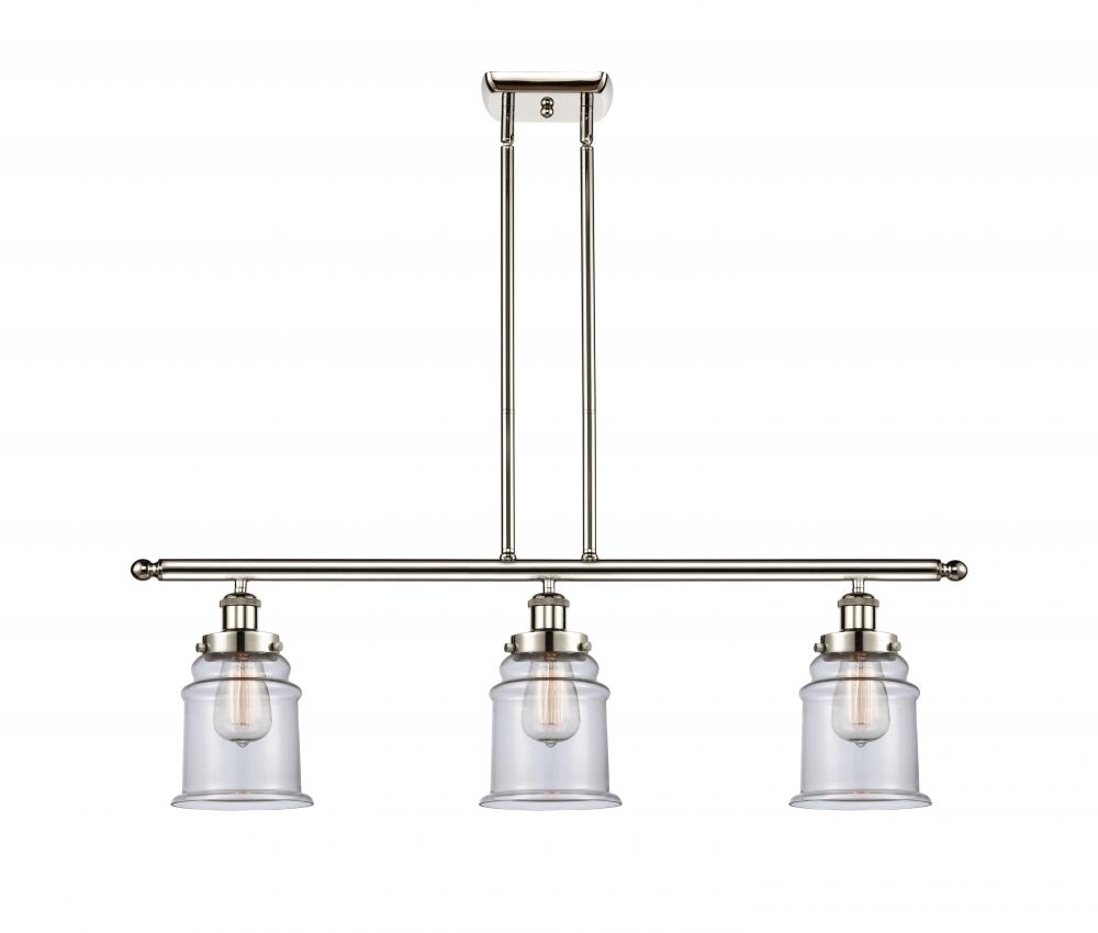 Canton - 3 Light - 36 inch - Polished Nickel - Stem Hung - Island Light