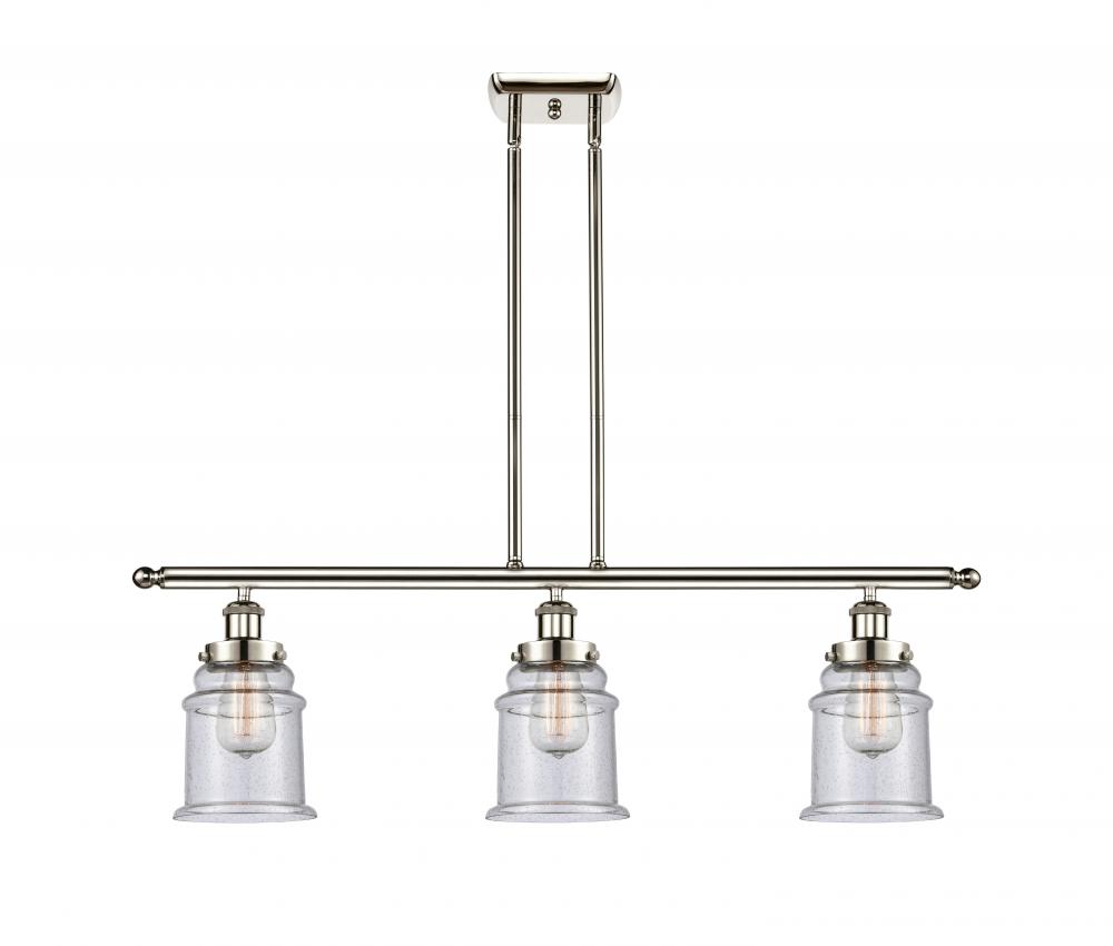 Canton - 3 Light - 36 inch - Polished Nickel - Stem Hung - Island Light