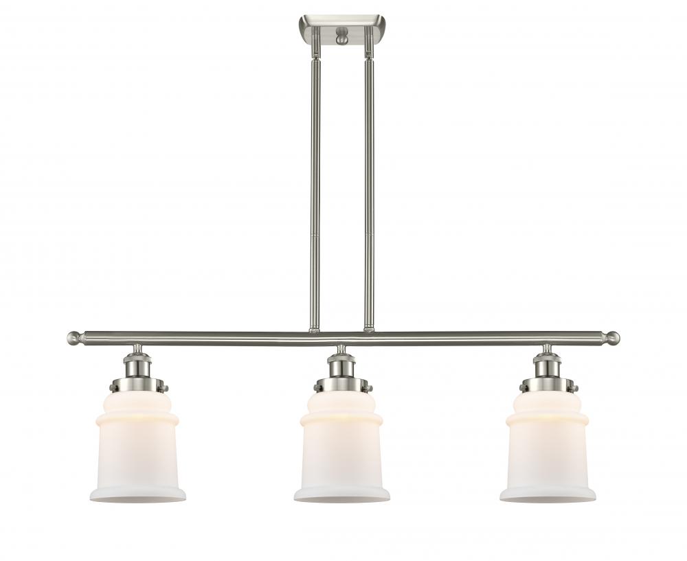 Canton - 3 Light - 36 inch - Brushed Satin Nickel - Stem Hung - Island Light