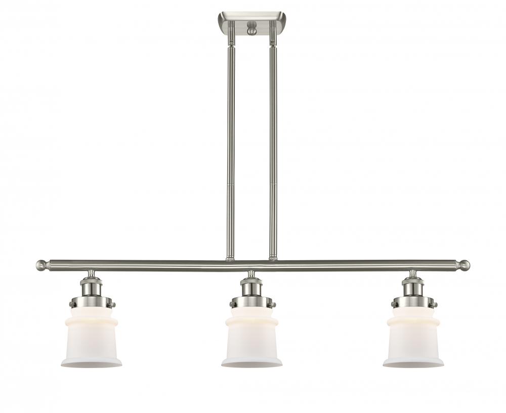 Canton - 3 Light - 36 inch - Brushed Satin Nickel - Stem Hung - Island Light