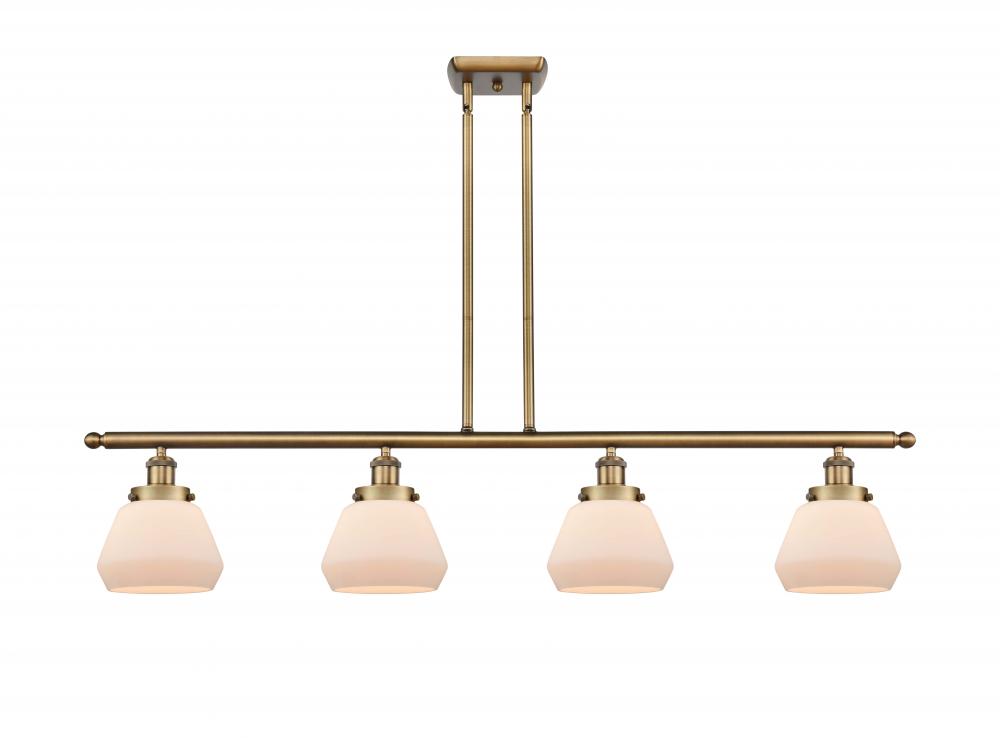 Fulton - 4 Light - 48 inch - Brushed Brass - Stem Hung - Island Light