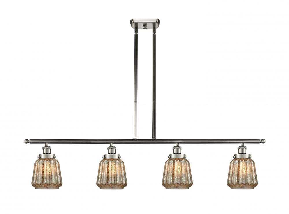 Chatham - 4 Light - 48 inch - Brushed Satin Nickel - Stem Hung - Island Light