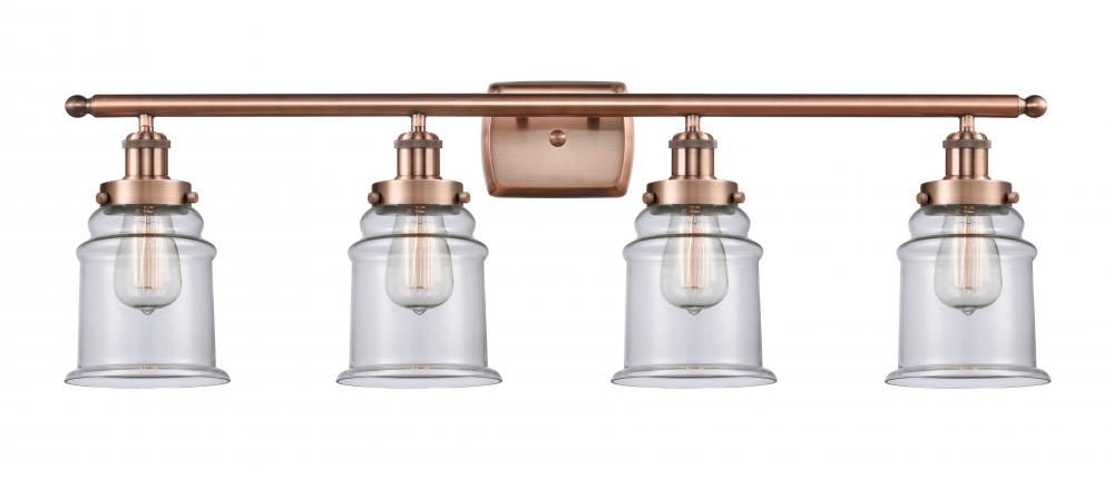 Canton - 4 Light - 36 inch - Antique Copper - Bath Vanity Light