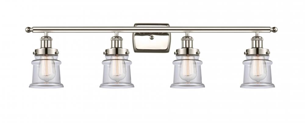 Canton - 4 Light - 36 inch - Polished Nickel - Bath Vanity Light