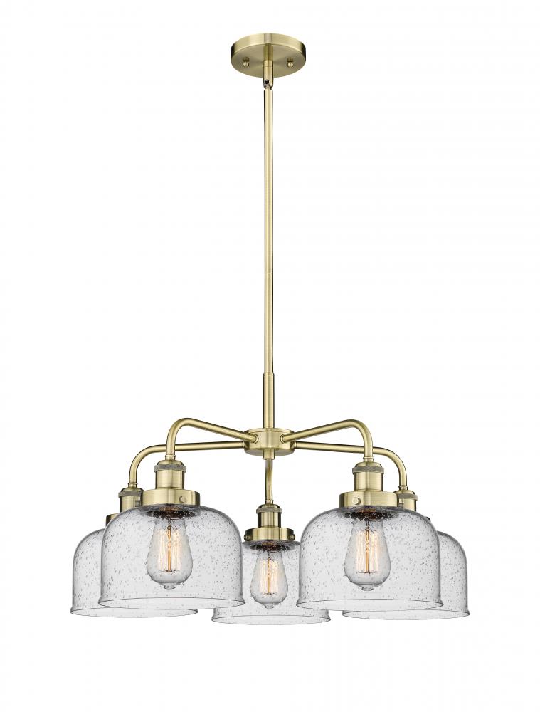 Cone - 5 Light - 26 inch - Antique Brass - Chandelier