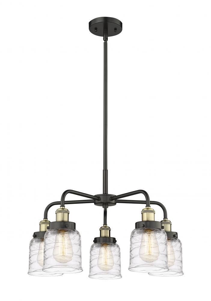 Bell - 5 Light - 24 inch - Black Antique Brass - Chandelier