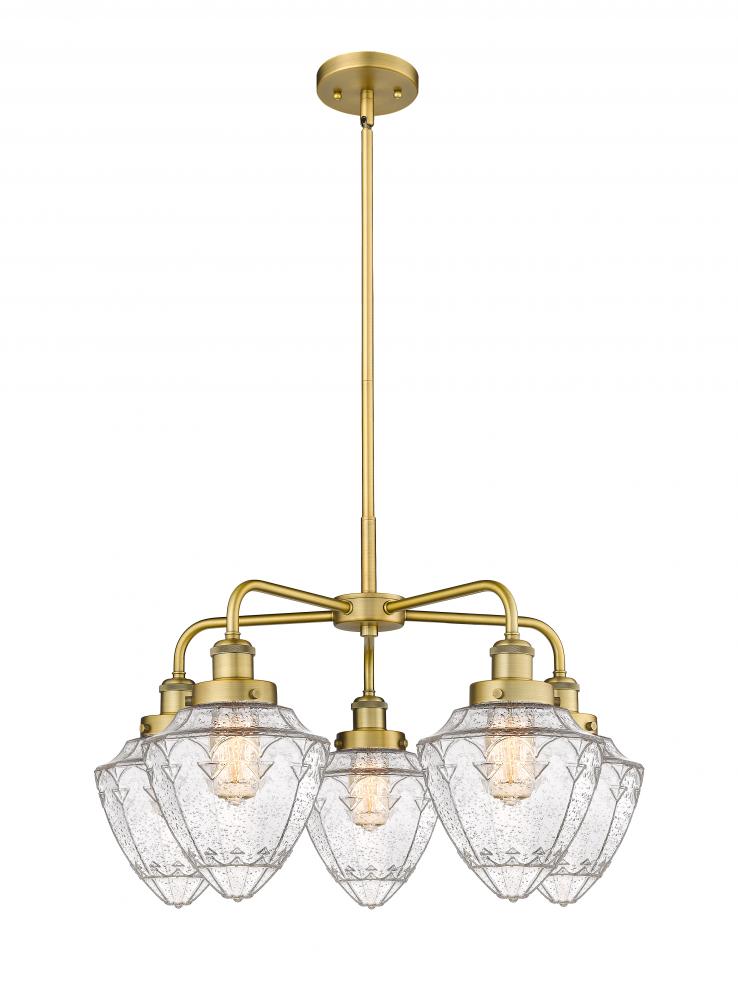 Bullet - 5 Light - 24 inch - Brushed Brass - Chandelier