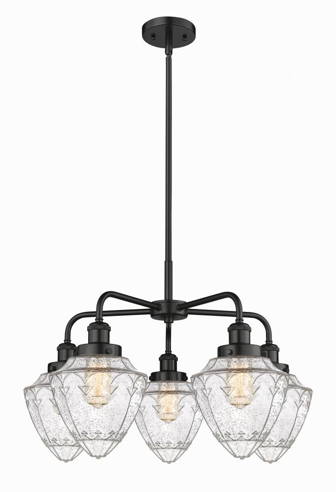 Bullet - 5 Light - 24 inch - Matte Black - Chandelier