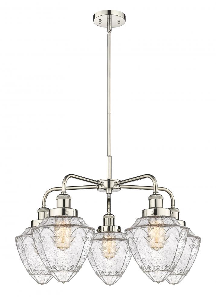 Bullet - 5 Light - 24 inch - Polished Nickel - Chandelier