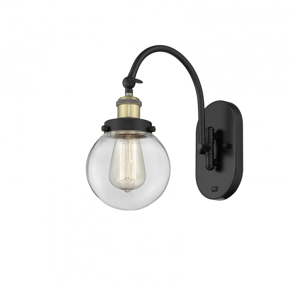 Beacon - 1 Light - 6 inch - Black Antique Brass - Adjustable Swing Arm