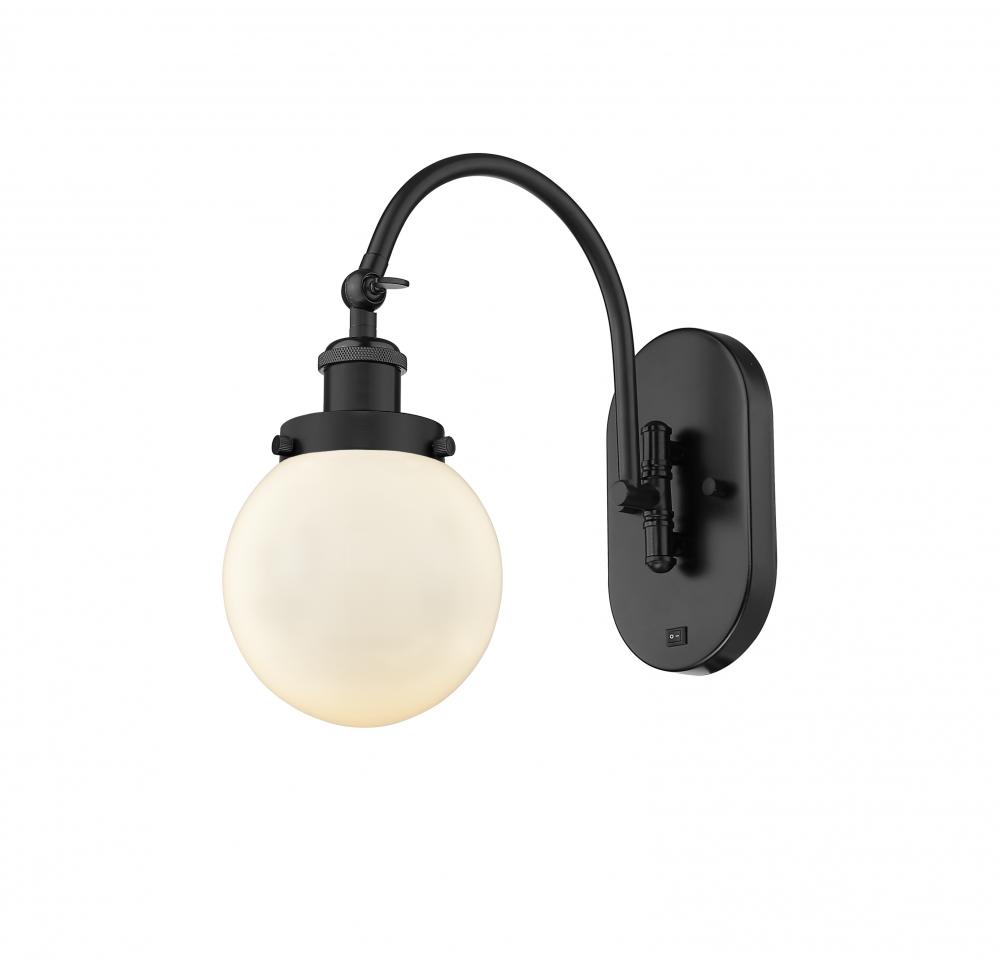 Beacon - 1 Light - 6 inch - Matte Black - Adjustable Swing Arm