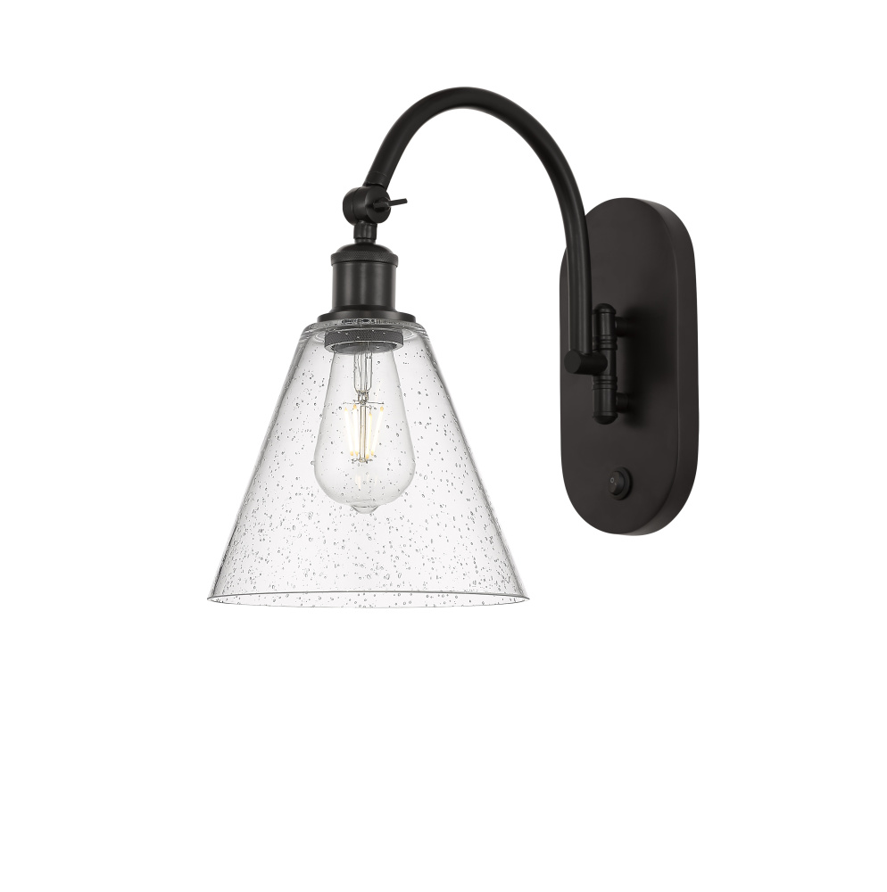Berkshire Glass - 1 Light - 8 inch - Oil Rubbed Bronze - Sconce