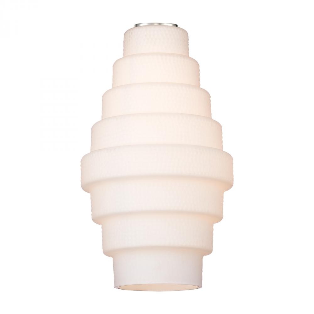 Cascade Light 8 inch White Glass