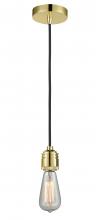 Innovations Lighting 100GD-10BK-2GD - Winchester - 1 Light - 2 inch - Gold - Cord hung - Mini Pendant