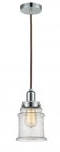 Innovations Lighting 100PC-10BR-0H-PC-G184 - Whitney - 1 Light - 8 inch - Polished Chrome - Cord hung - Mini Pendant