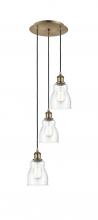 Innovations Lighting 113B-3P-AB-G394 - Ellery - 3 Light - 12 inch - Antique Brass - Cord Hung - Multi Pendant