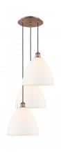 Innovations Lighting 113B-3P-AC-GBD-121 - Bristol - 3 Light - 19 inch - Antique Copper - Cord Hung - Multi Pendant