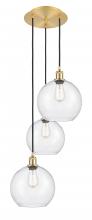 Innovations Lighting 113B-3P-SG-G124-10 - Athens - 3 Light - 17 inch - Satin Gold - Cord Hung - Multi Pendant