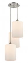 Innovations Lighting 113B-3P-SN-G111-L - Cobbleskill - 3 Light - 16 inch - Brushed Satin Nickel - Cord Hung - Multi Pendant