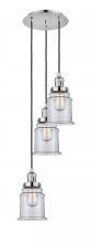 Innovations Lighting 113F-3P-PN-G182 - Canton - 3 Light - 13 inch - Polished Nickel - Cord hung - Multi Pendant