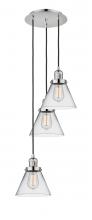 Innovations Lighting 113F-3P-PN-G42 - Cone - 3 Light - 14 inch - Polished Nickel - Cord hung - Multi Pendant