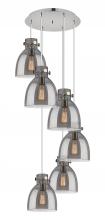 Innovations Lighting 116-410-1PS-PN-G412-8SM - Newton Bell - 6 Light - 19 inch - Polished Nickel - Multi Pendant