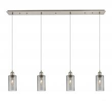 Innovations Lighting 124B-4P-SN-G434-7SM - Crown Point - 4 Light - 49 inch - Brushed Satin Nickel - Linear Pendant