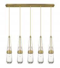 Innovations Lighting 125-452-1P-BB-G452-4CL - Milan - 5 Light - 36 inch - Brushed Brass - Linear Pendant