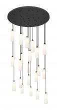 Innovations Lighting 148BK-B-21P-BK-G434-12WH - Crown Point - 21 Light - 48 inch - Matte Black - Multi Pendant