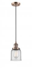 Innovations Lighting 201C-AC-G52 - Bell - 1 Light - 5 inch - Antique Copper - Cord hung - Mini Pendant