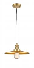 Innovations Lighting 201C-SG-MFR-SG-12 - Appalachian - 1 Light - 12 inch - Satin Gold - Cord hung - Mini Pendant